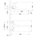 Смеситель для ванны хром Lemark Linara LM0409C