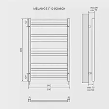 Полотенцесушитель Lemark Melange П10 50x80 водяной