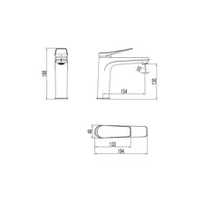 Смеситель для раковины графит Lemark Bronx LM3737GM