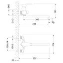 Смеситель для ванны хром Lemark Linara LM0409C