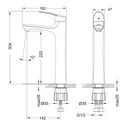 Смеситель Lemark Linara LM0409C для раковины, высокий, хром