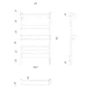 Полотенцесушитель электрический Lemark Linara П10 500x900, диммер справа LM04910Z (LM04910Z)