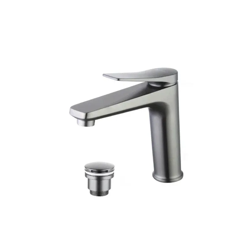 Смеситель для раковины графит Lemark Bronx LM3737GM-1