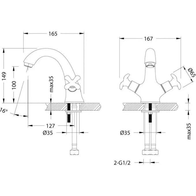 Смеситель LEMARK FLORA для раковины LM0106C-2