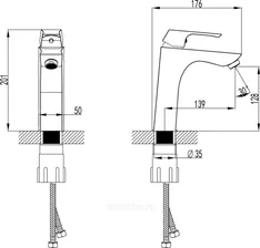 Смеситель Lemark Unit LM4537C Для раковины Хром