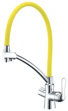 Смеситель Lemark Comfort LM3070C-Yellow для кухонной мойки, хром/желтый