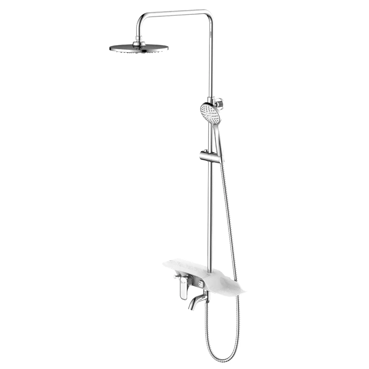 Lemark Tropic LM7003C - Душевая система с изливом для наполнения ванны (Хром)
