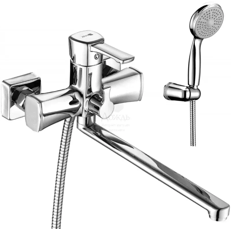 Смеситель для ванны с душевым гарнитуром Lemark Evitta LM0551C