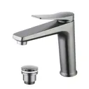 Смеситель для раковины графит Lemark Bronx LM3737GM