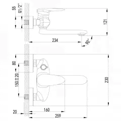 Смеситель универсальный Lemark Status LM4414C-0