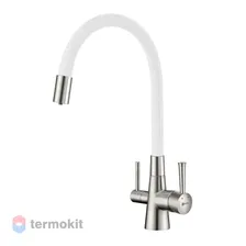 Смеситель для кухни Lemark Comfort никель LM3075BN-White