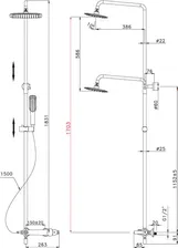 Душевая стойка Lemark Swan LM5462BG