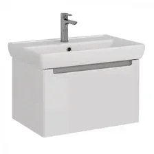 Тумба Lemark BUNO MINI 70см под раковину, подвесная,1 ящ., цвет корпуса, фасада: Белый глянец
