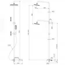 Душевая система Lemark Swan LM5462BG