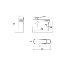 Смеситель для раковины графит Lemark Bronx LM3706GM