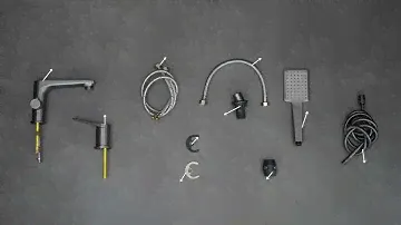 Смеситель для ванны/душа (короткий излив) Lemark Bronx LM3745GM на борт ванны на 3 отверстия графит