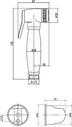 Lemark Гигиенический душ, 2,8х6,7хh13,9 см, шланг 120 см, цвет: бронза LM8087B