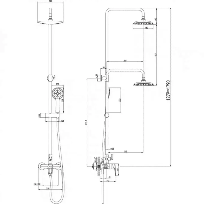 Смеситель LEMARK OMEGA для душа LM3160C-0