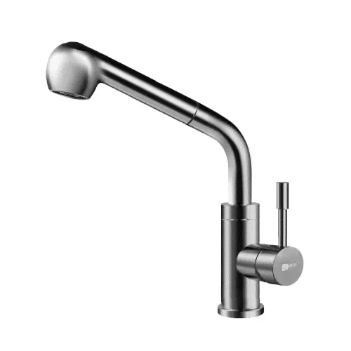 Lemark Expert LM5076S смеситель для кухни с вытяжным изливом, сталь