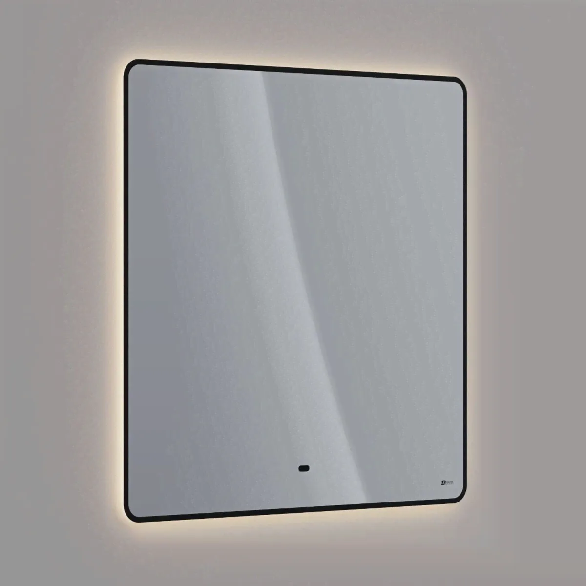 Зеркало в ванную с подсветкой и подогревом 80x80см черное Lemark Mioblack LM80ZM-black-3