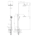 Душевая система Lemark Prizma LM3962C с изливом, хром